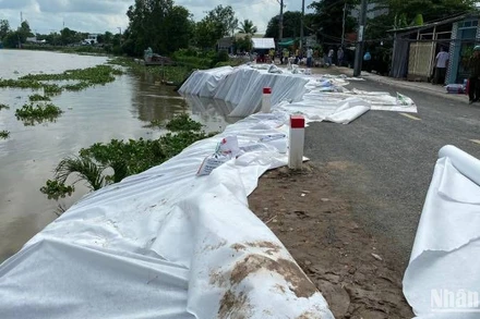 Hiện trường khu vực sạt lở Mỹ Khánh.