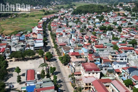 Một góc thị trấn Thuận Châu, huyện Thuận Châu.