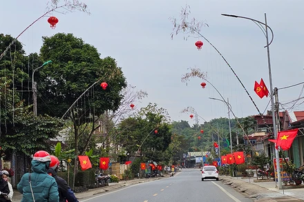 Một góc khu dân cư ở huyện Lang Chánh.