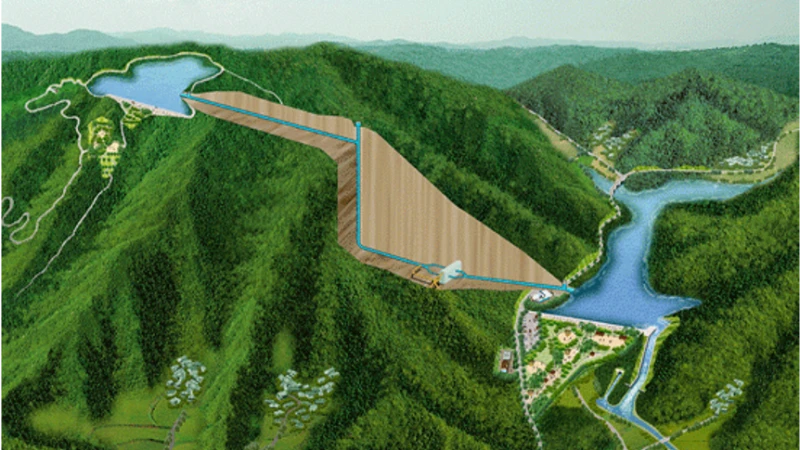 Dự án thuỷ điện tích năng Bác Ái. (Ảnh: EVN)