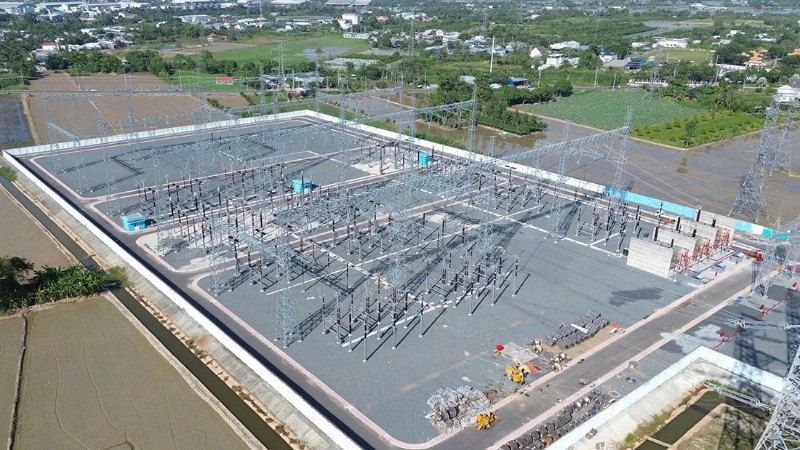 Toàn cảnh Trạm biến áp 500kV Thốt Nốt.