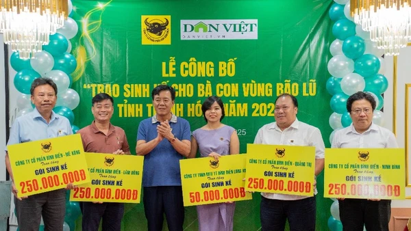 Lễ công bố “Trao sinh kế cho bà con vùng bão lũ tỉnh Thanh Hóa năm 2025”.