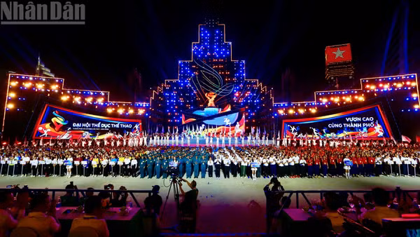 Toàn cảnh lễ khai mạc Đại hội. (Ảnh: TRỌNG ANH)
