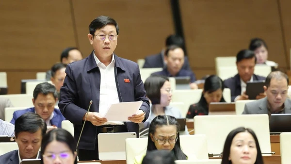 Đại biểu Nguyễn Hữu Thông (Đoàn Lâm Đồng). (Ảnh: DUY LINH)