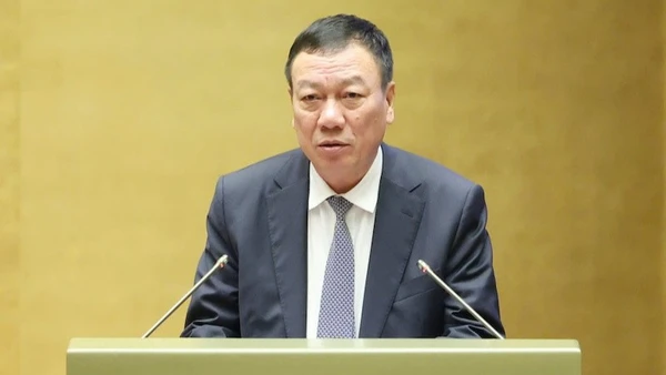 Tổng Thanh tra Chính phủ Đoàn Hồng Phong trình bày báo cáo. (Ảnh: DUY LINH)