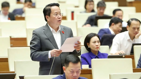 Đại biểu Hoàng Anh Công (Đoàn Thái Nguyên). (Ảnh: DUY LINH)