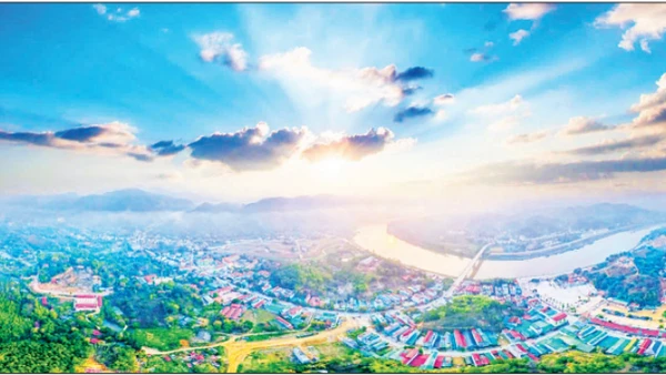 Toàn cảnh trung tâm xã Bảo Hà (Lào Cai).