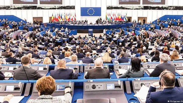 Phiên bỏ phiếu tại Nghị viện châu Âu.