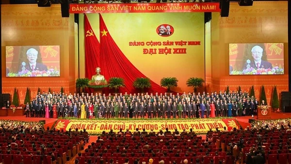 Quang cảnh phiên bế mạc Đại hội đại biểu toàn quốc lần thứ XIII của Đảng Cộng sản Việt Nam. (Ảnh: DUY LINH)