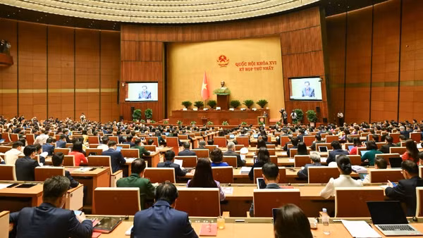 Phiên khai mạc Kỳ họp thứ nhất, Quốc hội khóa XVI. (Ảnh: DUY LINH)