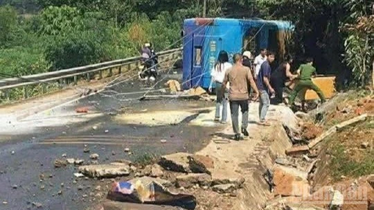 Hiện trường vụ tai nạn.