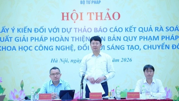 Thứ trưởng Tư pháp Nguyễn Thanh Tịnh phát biểu tại Hội thảo. (Ảnh: TL)