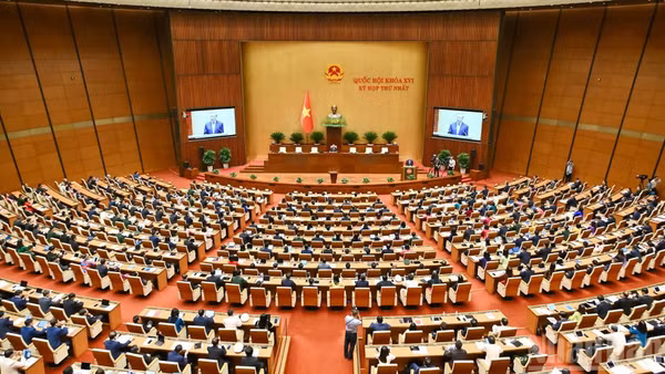 Quang cảnh phiên khai mạc Kỳ họp thứ nhất, Quốc hội khóa XVI. (Ảnh: DUY LINH)