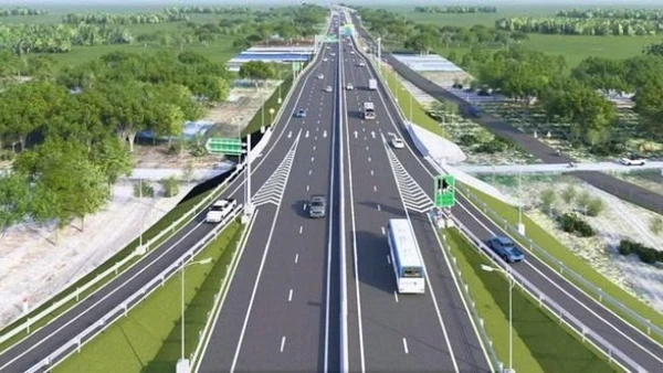 Phối cảnh dự án đường Vành đai 4 Thành phố Hồ Chí Minh đoạn qua Bình Dương. (Ảnh: VÕ LÊ)