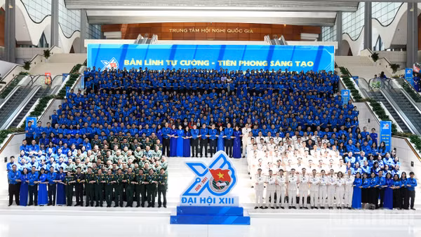 Các đại biểu tham dự phiên khai mạc Đại hội đại biểu toàn quốc Đoàn Thanh niên Cộng sản Hồ Chí Minh lần thứ XIII (nhiệm kỳ 2026-2031).