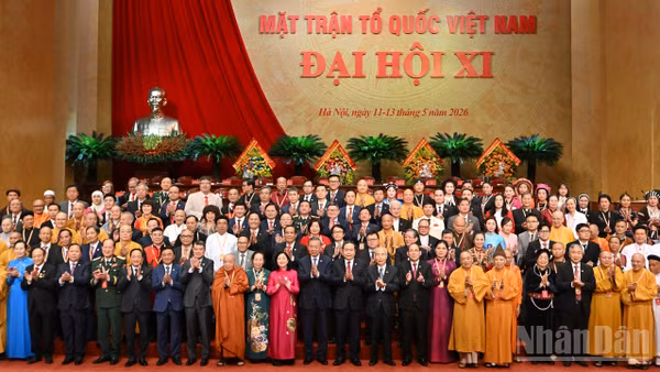 Tổng Bí thư, Chủ tịch nước Tô Lâm cùng các đồng chí lãnh đạo, nguyên lãnh đạo Đảng, Nhà nước và đại biểu tại Đại hội.