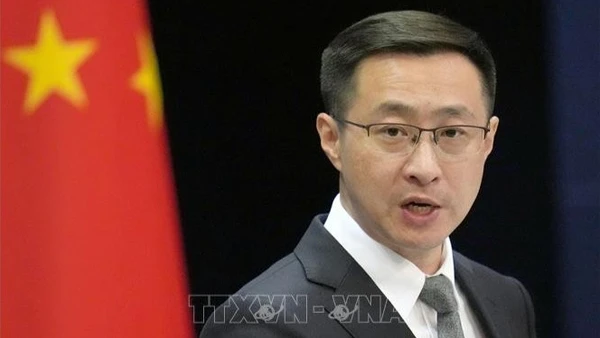 Người phát ngôn Bộ Ngoại giao Trung Quốc Lâm Kiếm. (Ảnh tư liệu: Kyodo/TTXVN)