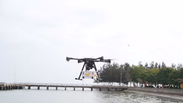 UAV sử dụng trong tuyến giao hàng Cần Giờ-Vũng Tàu.