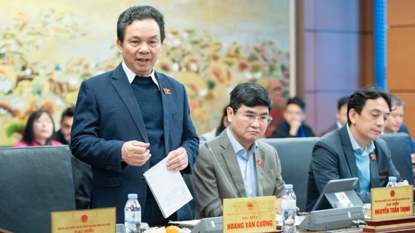 Đại biểu Hoàng Văn Cường (Đoàn thành phố Hà Nội). (Ảnh: DUY LINH)