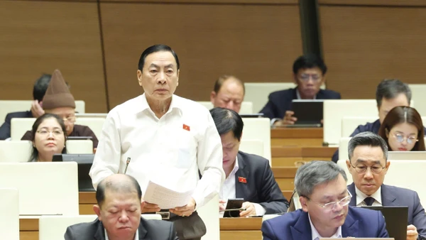 Đại biểu Phạm Văn Hòa (Đoàn Đồng Tháp). (Ảnh: DUY LINH)