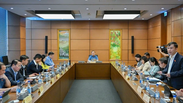 Đại biểu Quốc hội thảo luận tại tổ về Dự án Luật sửa đổi, bổ sung một số điều của Luật Tiếp công dân, Luật Khiếu nại, Luật Tố cáo. (Ảnh: THỦY NGUYÊN)