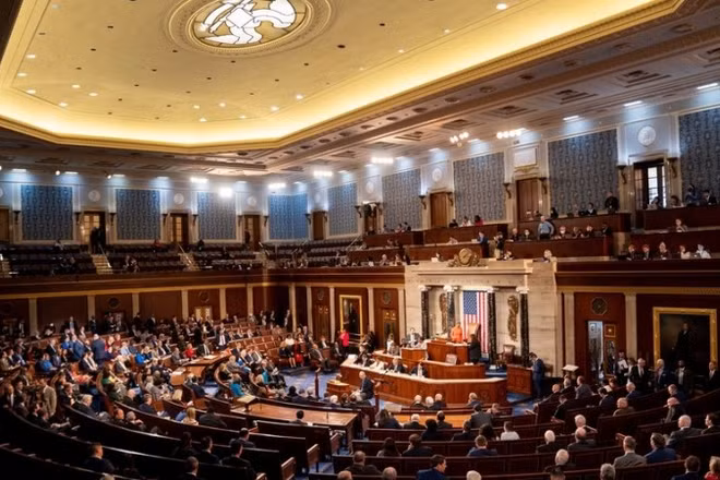 Toàn cảnh một phiên họp của Hạ viện Mỹ ở Washington DC. (Ảnh: Tân Hoa xã)