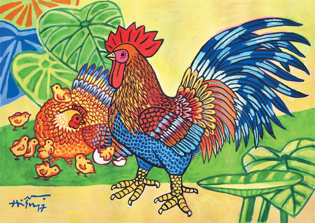 “Om sòm trên vách, bức tranh gà” ảnh 4