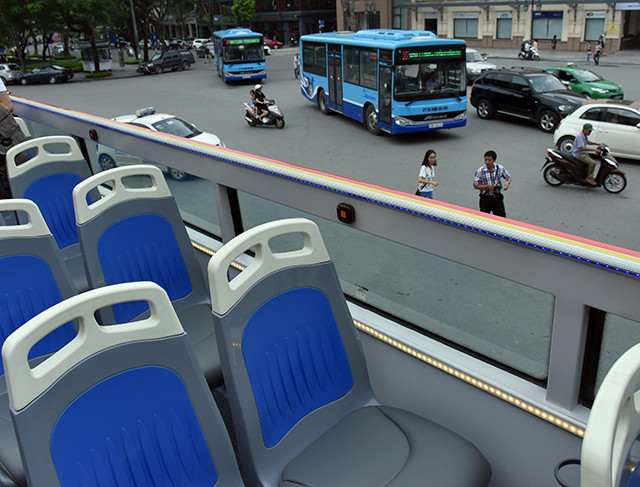 Chạy thử nghiệm xe buýt hai tầng tại Thủ đô ảnh 2 Chạy thử nghiệm xe buýt hai tầng tại Thủ đô ảnh 2