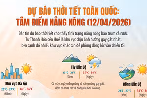 [infographic] Dự báo thời tiết ngày và đêm 12/4/2026