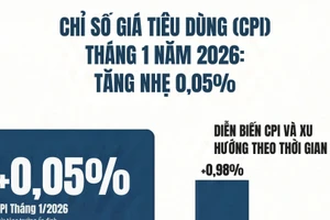 [Infographic] Chỉ số giá tiêu dùng (CPI) tháng 1 năm 2026: Tăng nhẹ 0,05%