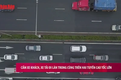 [Video] Cấm xe khách, xe tải đi làn trong cùng trên hai tuyến cao tốc lớn