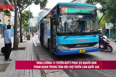 [Video] Tăng cường 11 tuyến buýt phục vụ người dân tham quan Trung tâm Hội chợ triển lãm quốc gia