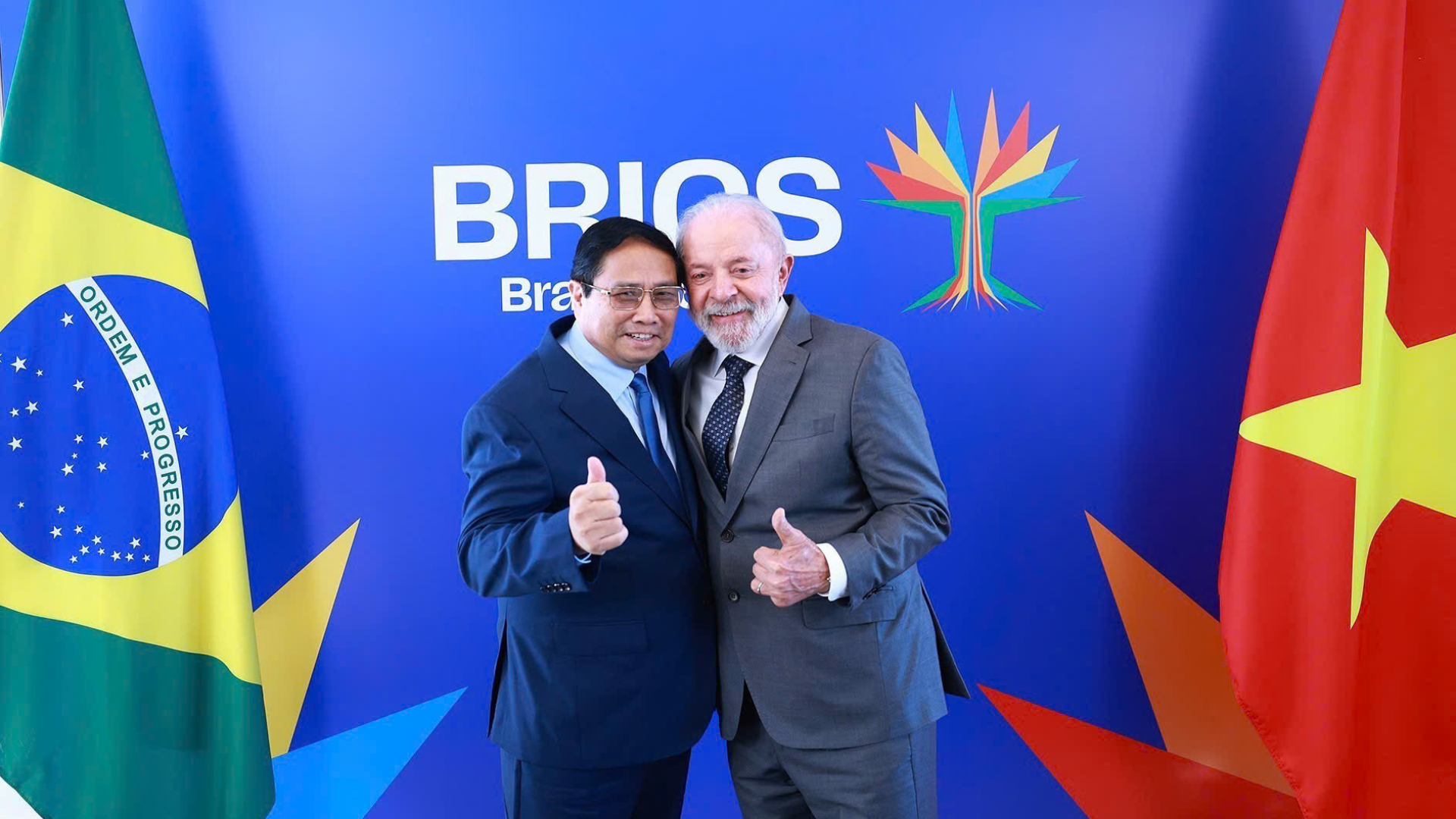 Thủ tướng Phạm Minh Chính hội kiến Tổng thống Cộng hòa Liên bang Brazil Lula da Silva. (Ảnh: Dương Giang - TTXVN) thiet-ke-chua-co-ten-17.png
