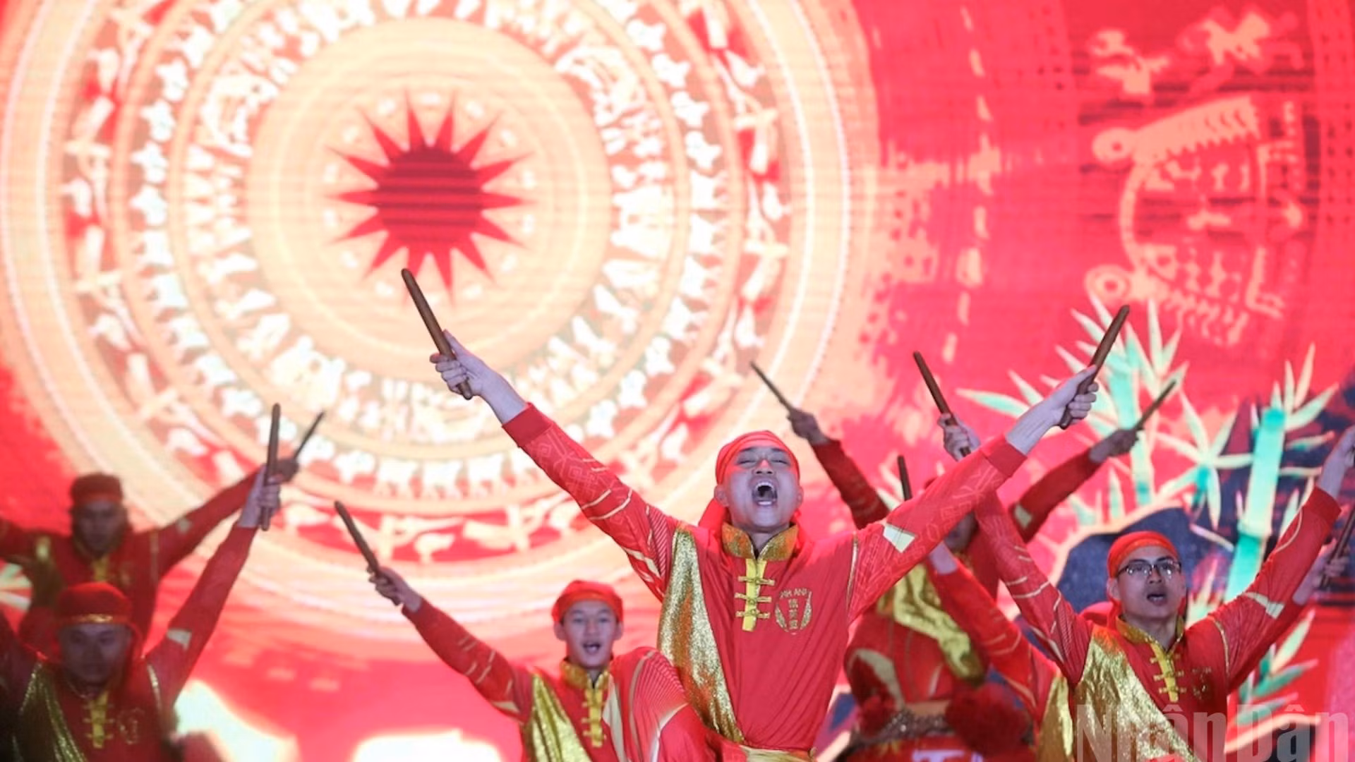 Biểu diễn trống trận khai mạc Liên hoan võ thuật quốc tế năm 2025