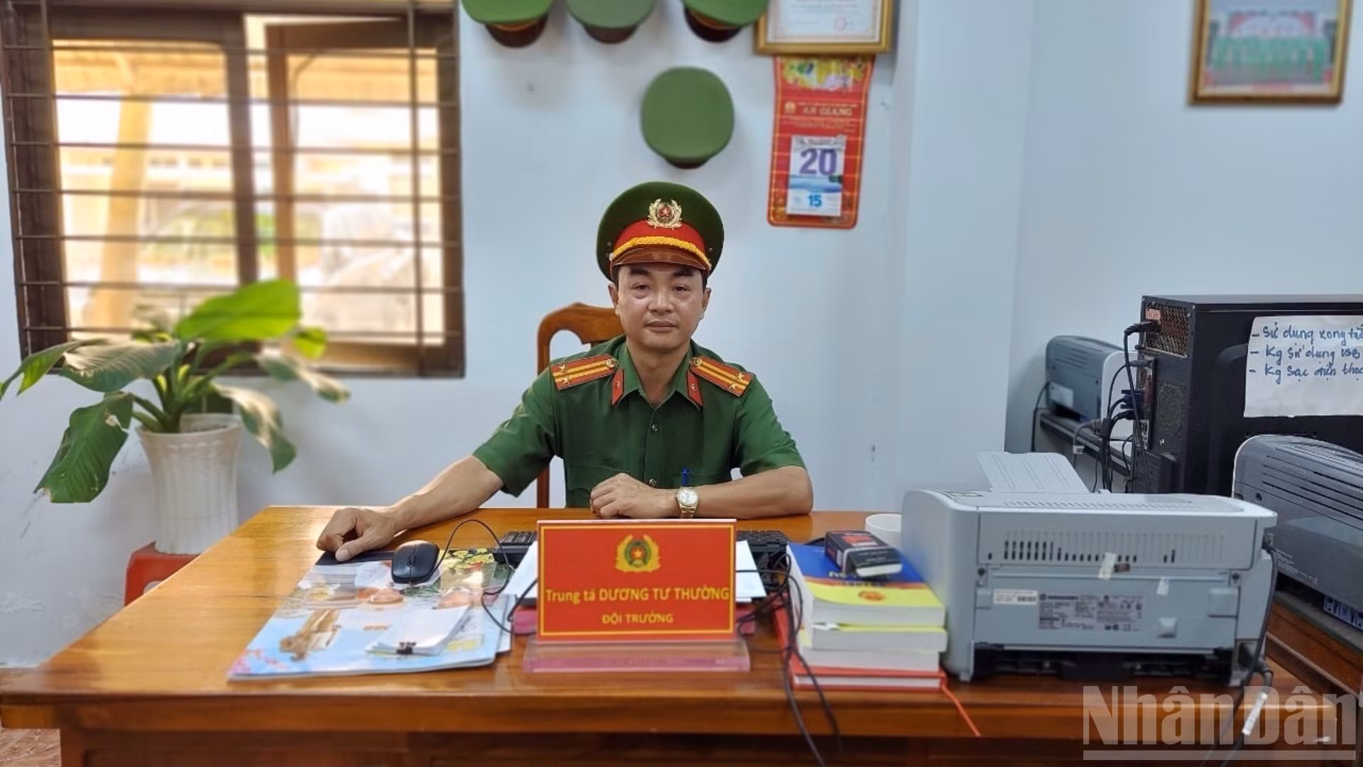 Trung tá Dương Tư Thường - Đội trưởng Đội Hướng dẫn điều tra tội phạm về trật tự xã hội, Công an tỉnh An Giang.
