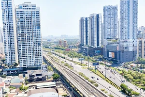 Tuyến Metro số 1 chạy dọc khu đô thị mới. (Ảnh CTV)