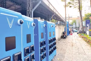Tủ đổi pin được lắp đặt ngày càng nhiều tại Thành phố Hồ Chí Minh.