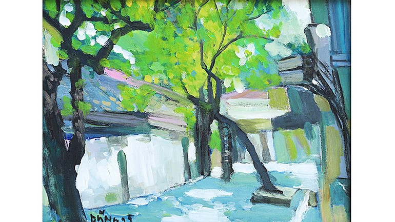 “Cuối phố Phạm Hồng Thái”, 30x40cm, acrylic. 141a.jpg