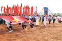 Nhân dân xã Đắk Ơ tham gia hội thao chào mừng Đại hội Đảng lần thứ XIV.