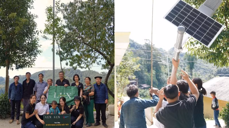 LuxGroup Foundation thắp sáng cao nguyên đá với 30 đèn năng lượng xanh. 