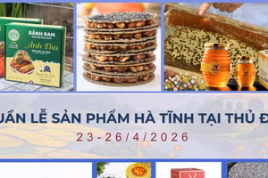 Các sản phẩm đặc sản của tỉnh Hà Tĩnh sẽ có mặt tại sự kiện "Sức sống hàng Việt" từ ngày 23/4-26/4 tại địa chỉ số 62 Tràng Tiền (Hà Nội).