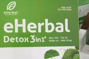 Một trong những sản phẩm vi phạm bị phát hiện và tiêu hủy của Công ty Cổ phần Sản xuất và Thương mại Eherbal.