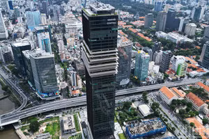 Tòa tháp Trung tâm tài chính quốc tế Sài Gòn Marina đã chính thức khánh thành. (Ảnh: MẠNH TRƯỜNG)