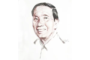 Ký họa chân dung nhạc sĩ Phạm Tuyên của họa sĩ Đỗ Hoàng Tường.