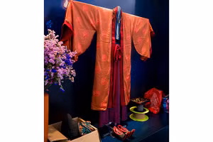 Tác phẩm cổ phục của nhóm Kinh Bắc Legacy và họa sĩ Cao Việt Nguyễn trưng bày trong Hội thảo khoa học về Trang phục - Cổ phục Thời Đinh. Nguồn ảnh | BHD