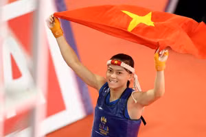 Niềm vui khi giành HCV SEA Games 32-2023 tại Campuchia. Ảnh | ĐD