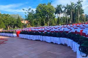 Hàng ghế danh dự dành riêng cho các liệt sĩ Thành cổ. Ảnh | HUYỀN NGA