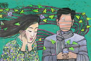 Sương dâng trên đầm sen