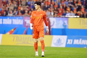 Trung Kiên trong màu áo Hoàng Anh Gia Lai. Ảnh | Trần Hải