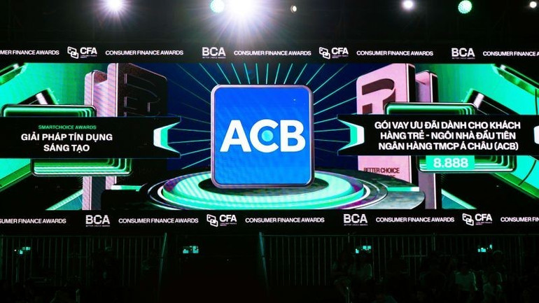 ACB được vinh danh Giải pháp tín dụng Sáng tạo tại Better Choice Awards 2025 với chương trình “Ngôi nhà đầu tiên”. h-2-acb-giai-sang-tao.jpg